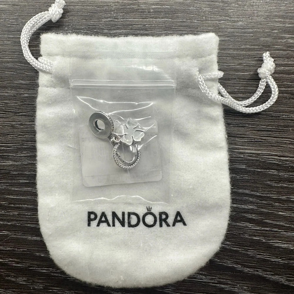 PANDORA CHARM - HORSE SHOE AND 4 LEAF CLOVER - NWT - Picture 2 of 2